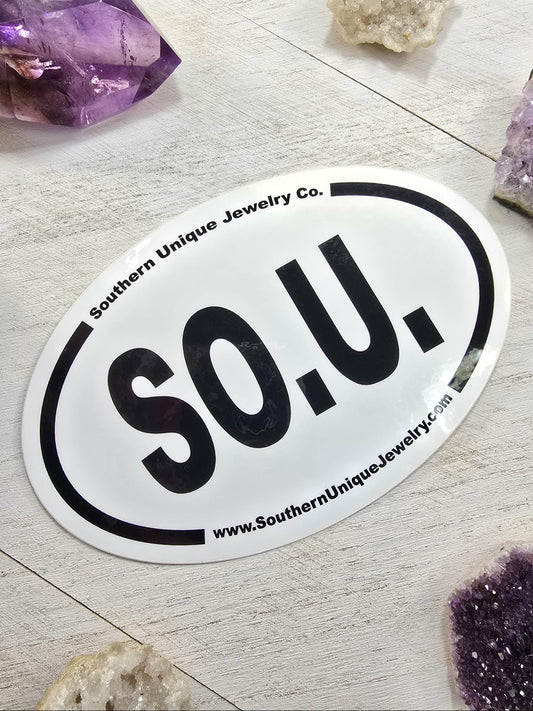 So. U. Bumper Sticker 5" x 3.25"