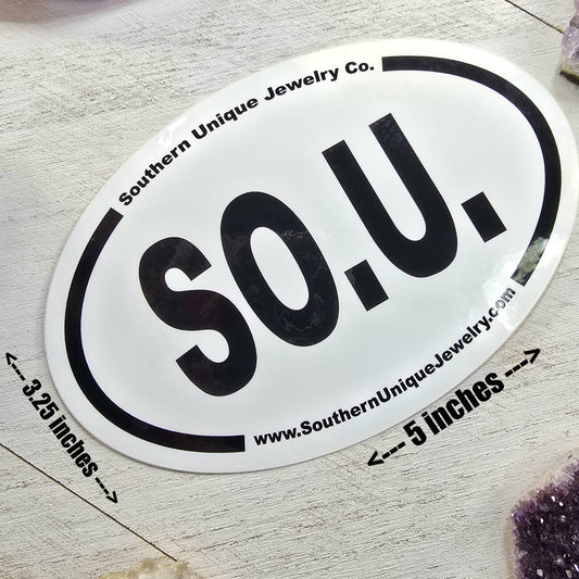 So. U. Bumper Sticker 5" x 3.25"