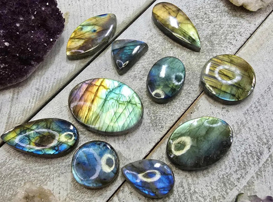 High Flash Labradorite 10 Piece Assorted Mix