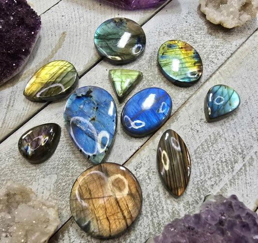 High Flash Labradorite 10 Piece Assorted Mix